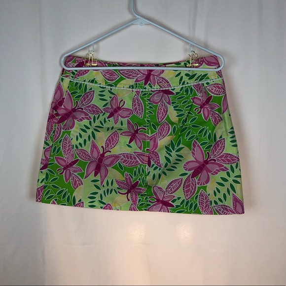 Lilly Pulitzer cotton 🦋 mini skirt pockets 6 - Picture 4 of 5